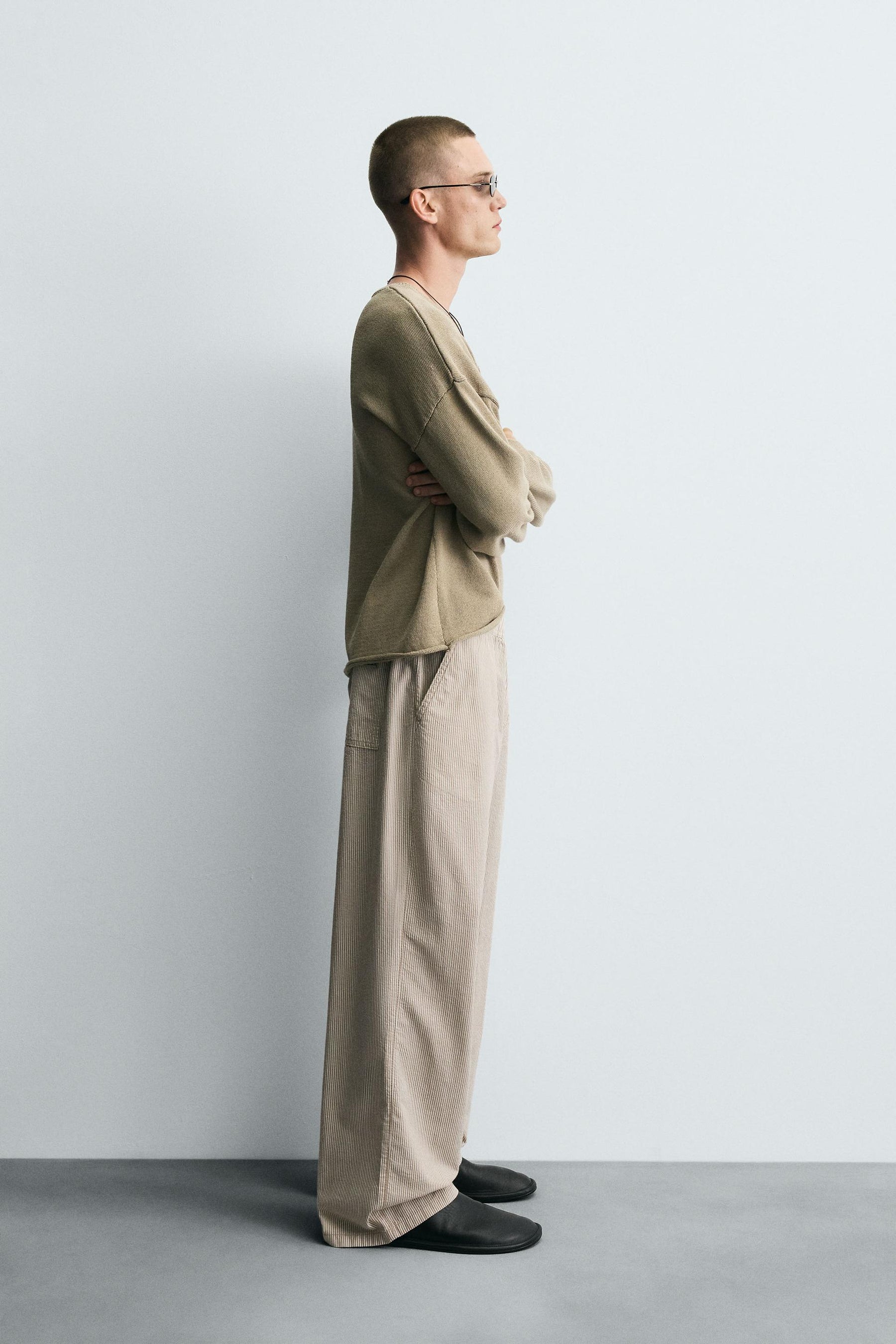 RELAXED FIT STRIPED TROUSERS - Image 4