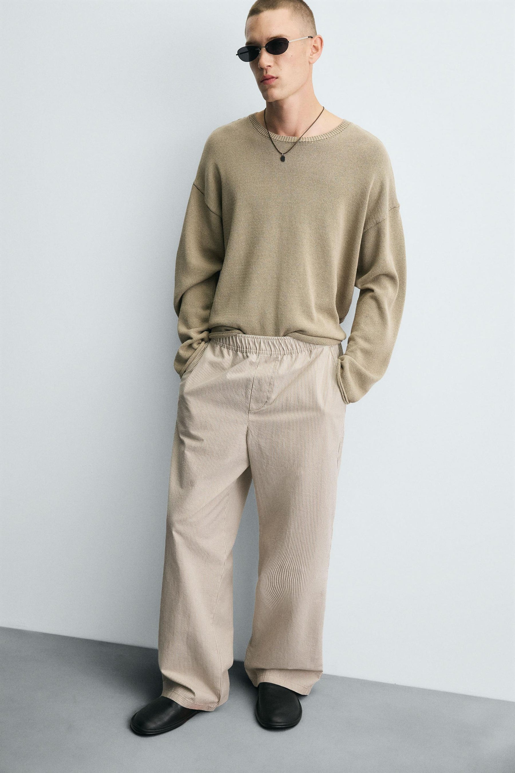 RELAXED FIT STRIPED TROUSERS - Image 6