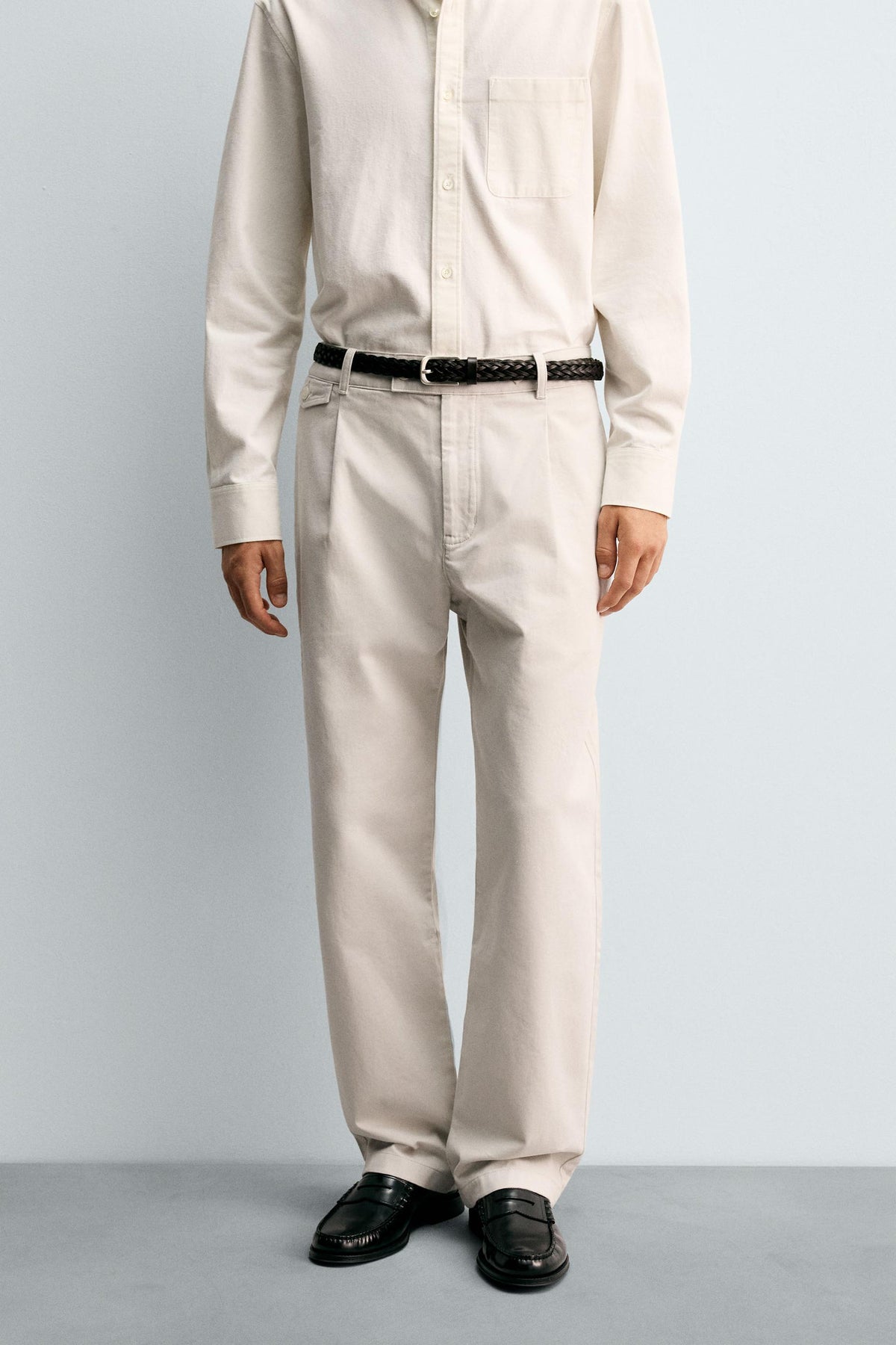 RELAXED FIT PLEATED TROUSERS - Image 2