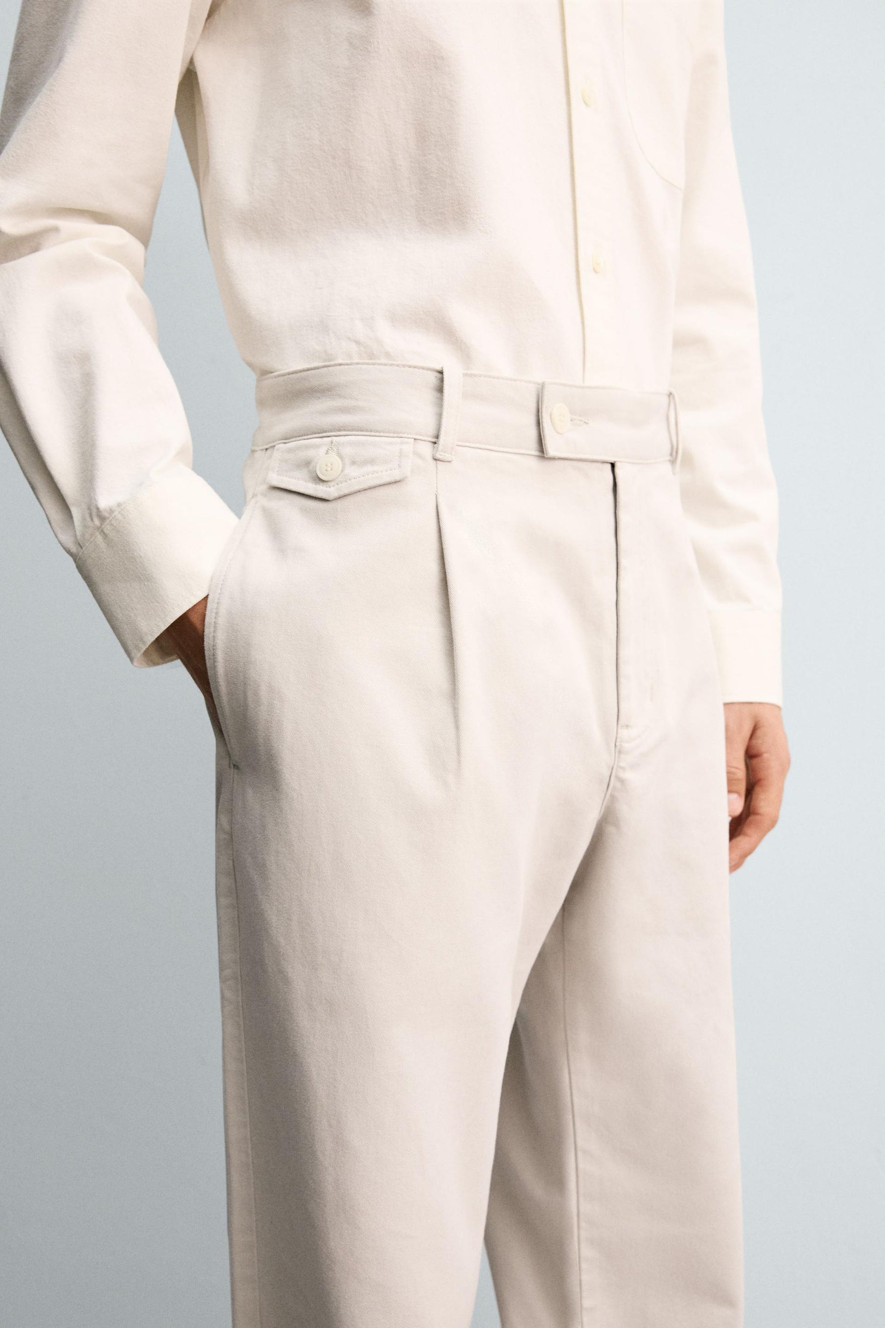 RELAXED FIT PLEATED TROUSERS - Image 5