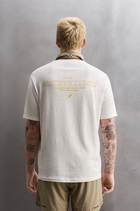 PRINTED LINEN - COTTON T-SHIRT - Image 2