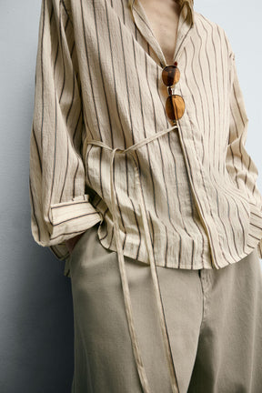 STRIPED SHIRT WITH BOW - Image 5