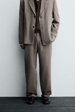 TEXTURED SUIT TROUSERS - Image 2