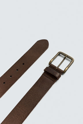 VINTAGE EFFECT LEATHER BELT - Image 2