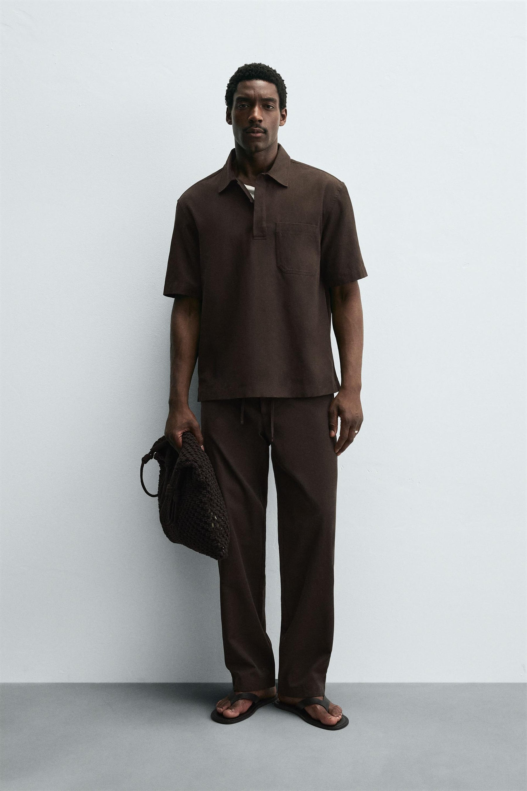 LYOCELL/COTTON POLO SHIRT - Image 1