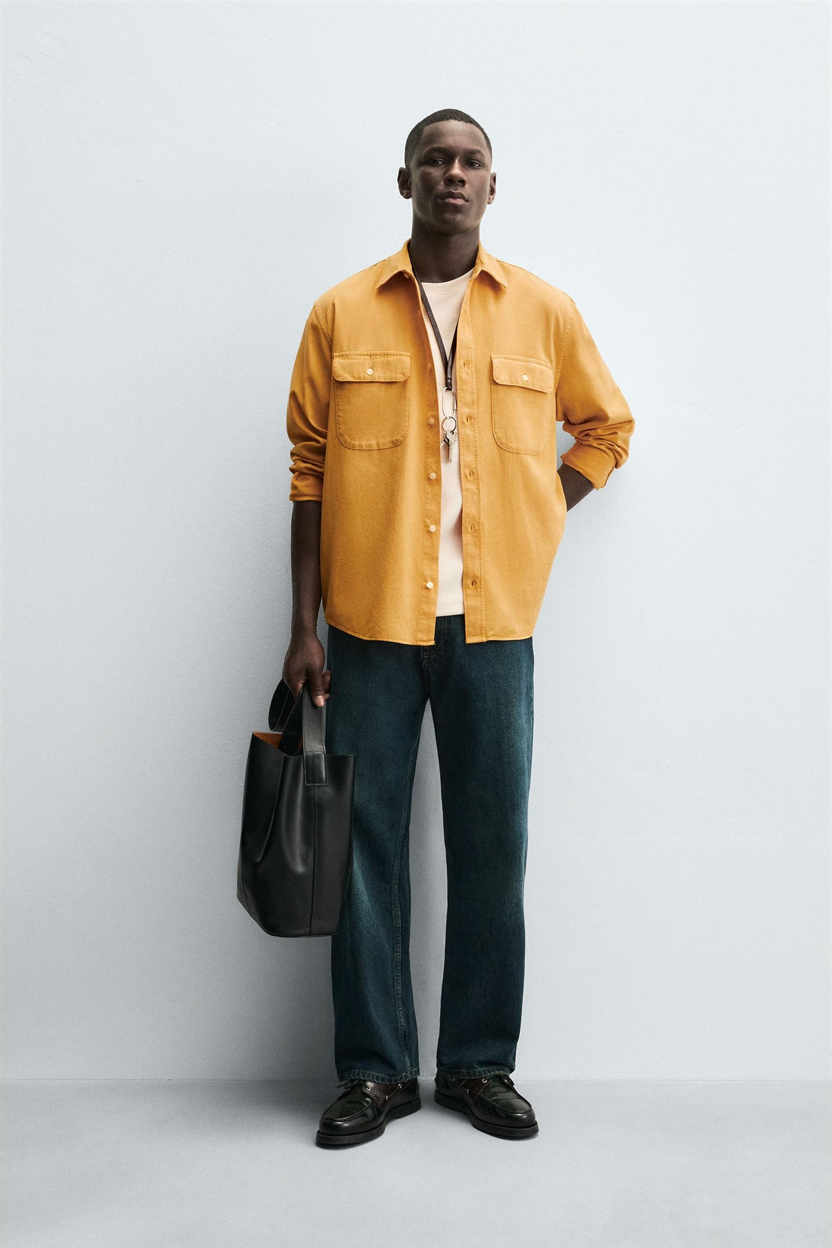 LYOCELL/COTTON SHIRT WITH POCKETS - Image 1