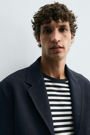 TEXTURED REGULAR FIT BLAZER - Image 6