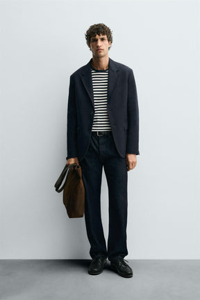 TEXTURED REGULAR FIT BLAZER - Image 1