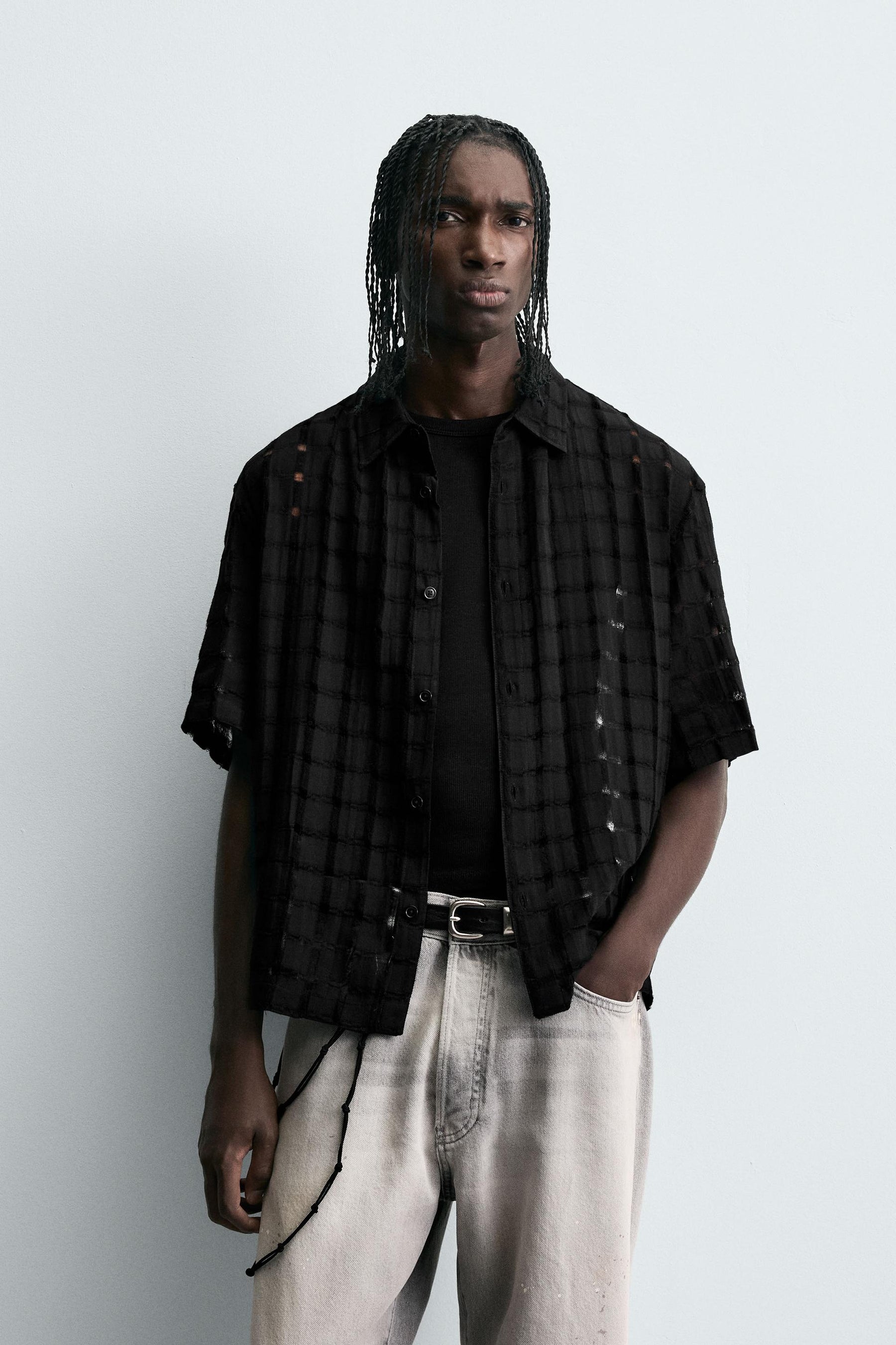 JACQUARD NEEDLE-PUNCH SHIRT - Image 2