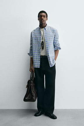 CHECK BUTTON-DOWN COLLAR SHIRT - Image 1