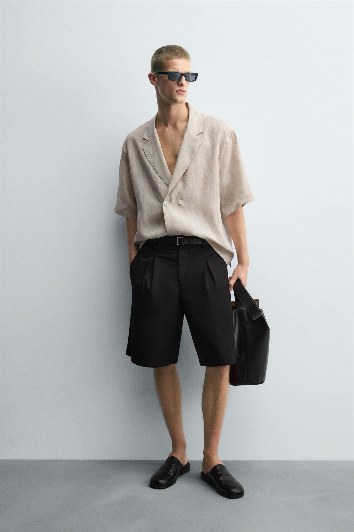 100% LINEN KIMONO SHIRT - Image 1
