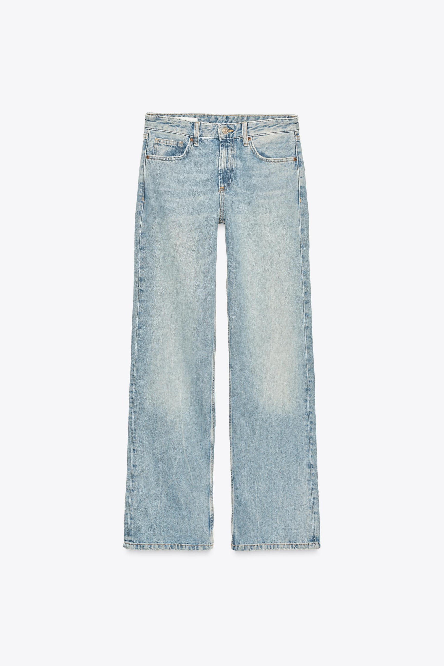 Wide-Leg Mid-Waist Jeans