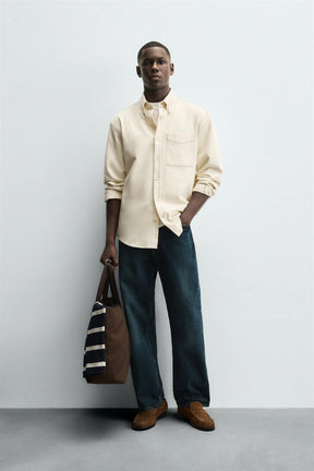 CONTRAST STITCHING OVERSHIRT - Image 1