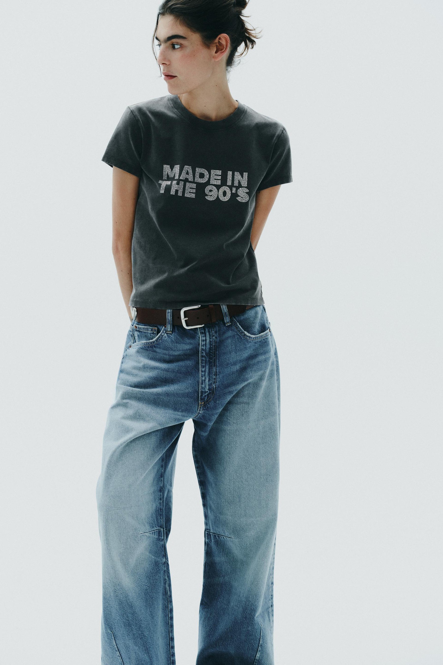 Rhinestone Washed T-Shirt