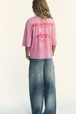 Faded-effect T-shirt