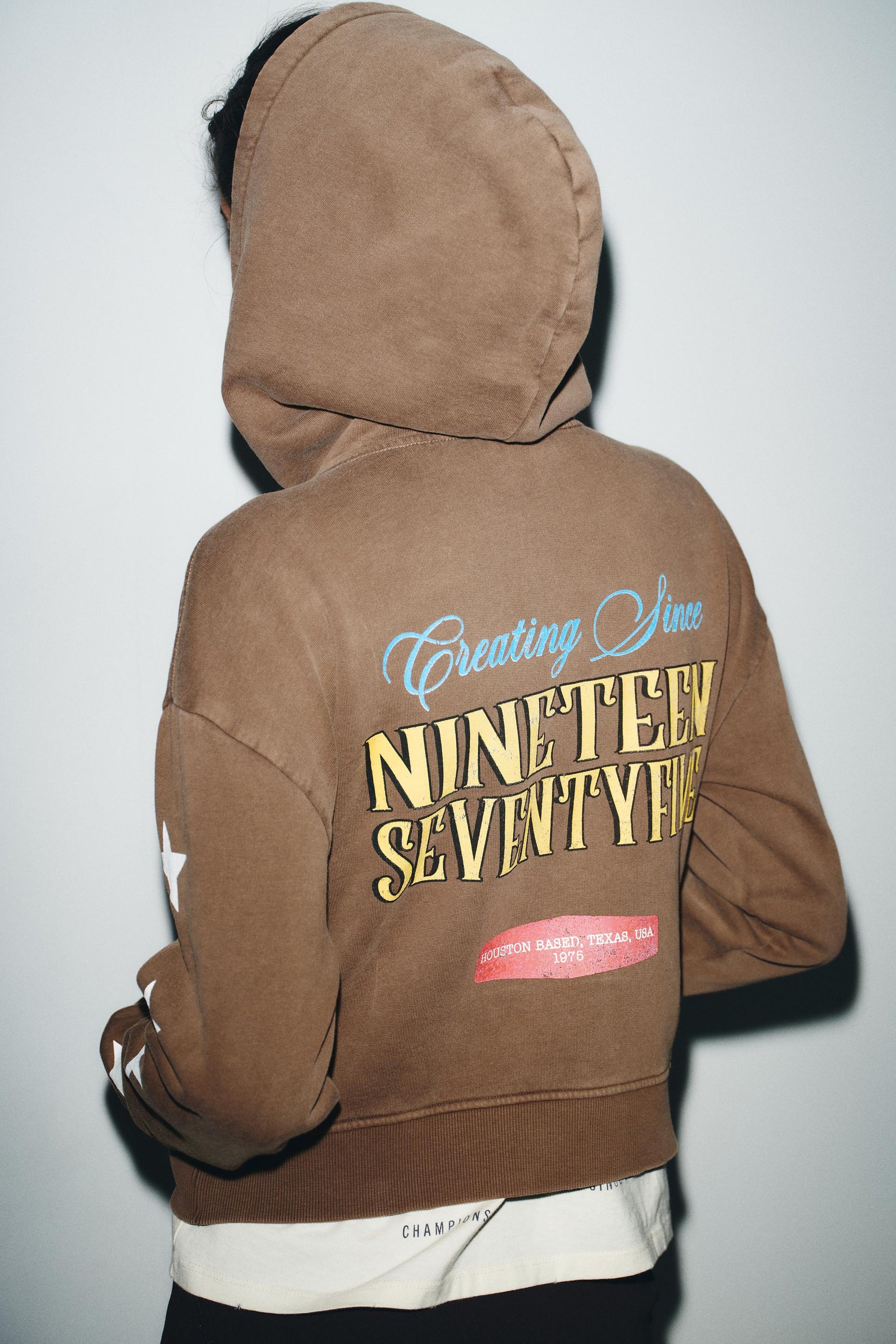 SLOGAN PRINT HOODIE