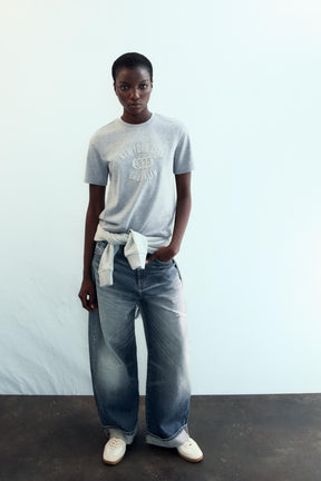 SHIMMER TEXT T-SHIRT