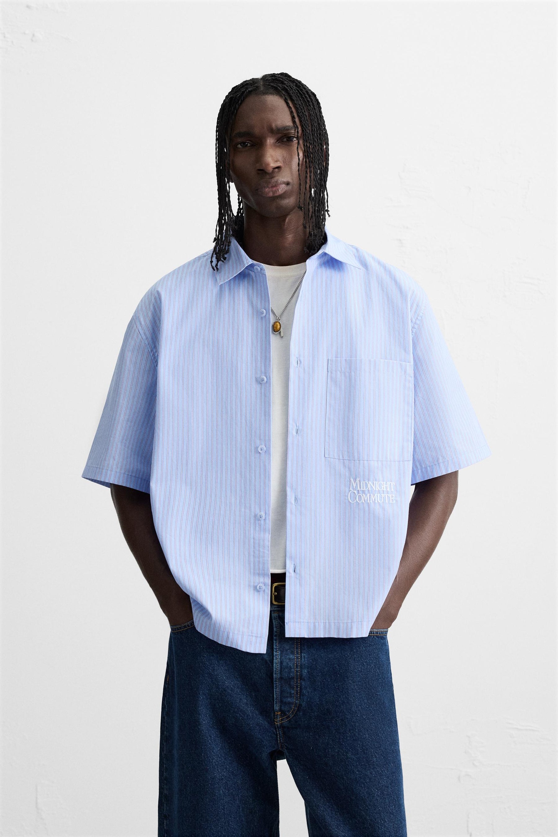 TEXT STRIPE SHIRT - Image 2