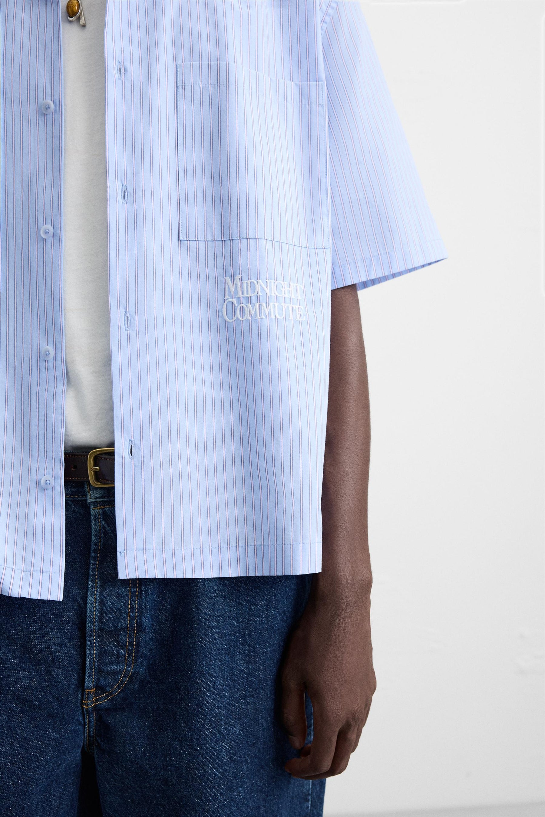 TEXT STRIPE SHIRT - Image 5