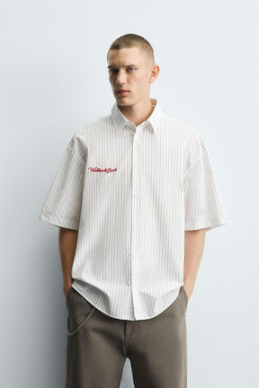 EMBROIDERED STRIPED SHIRT - Image 2