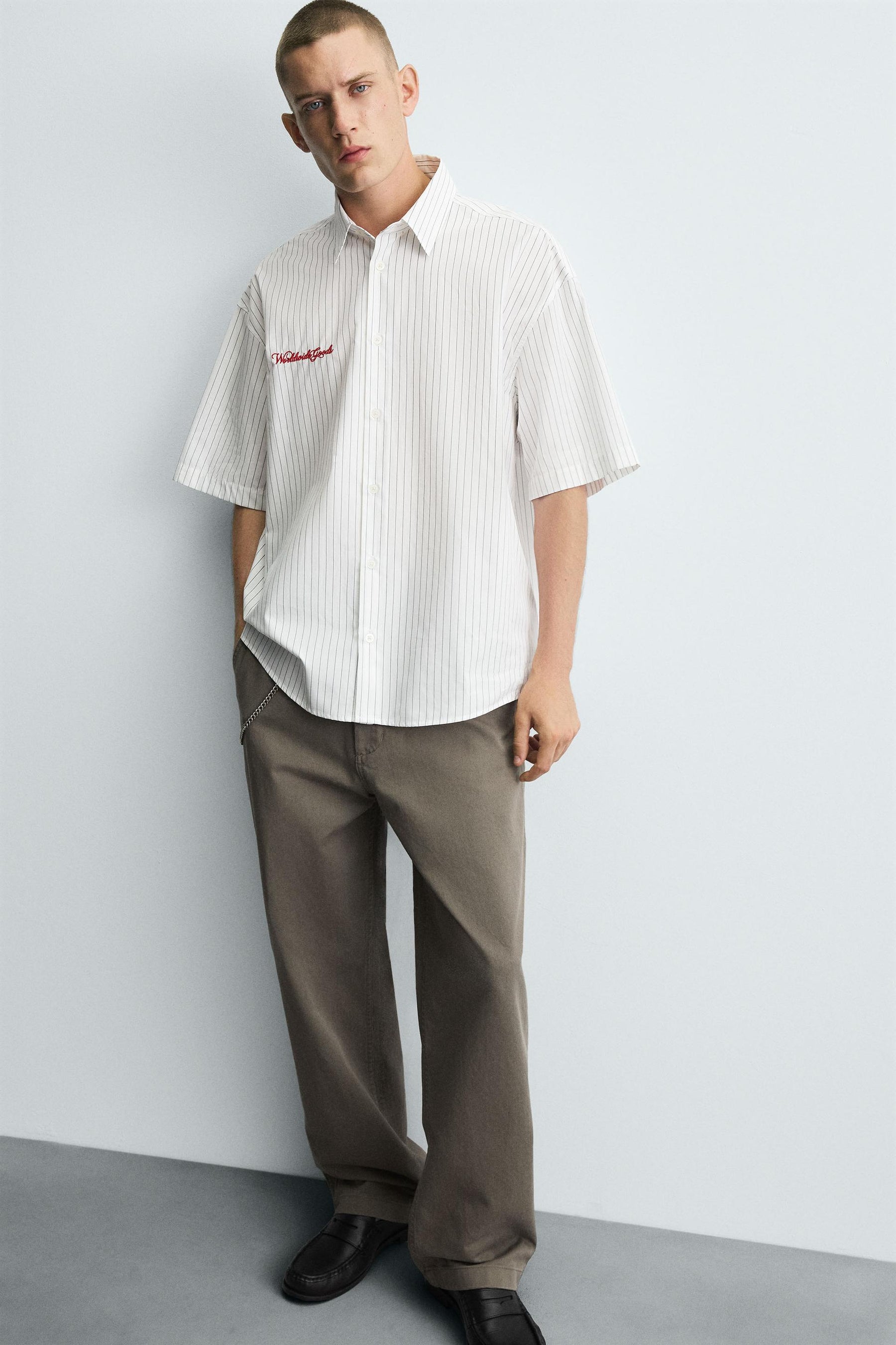 EMBROIDERED STRIPED SHIRT - Image 5