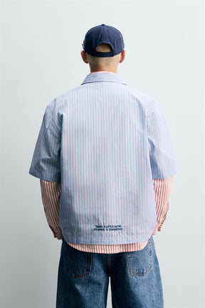 STRIPED SHIRT WITH PATCHES CHAMPION ® X - Image 3