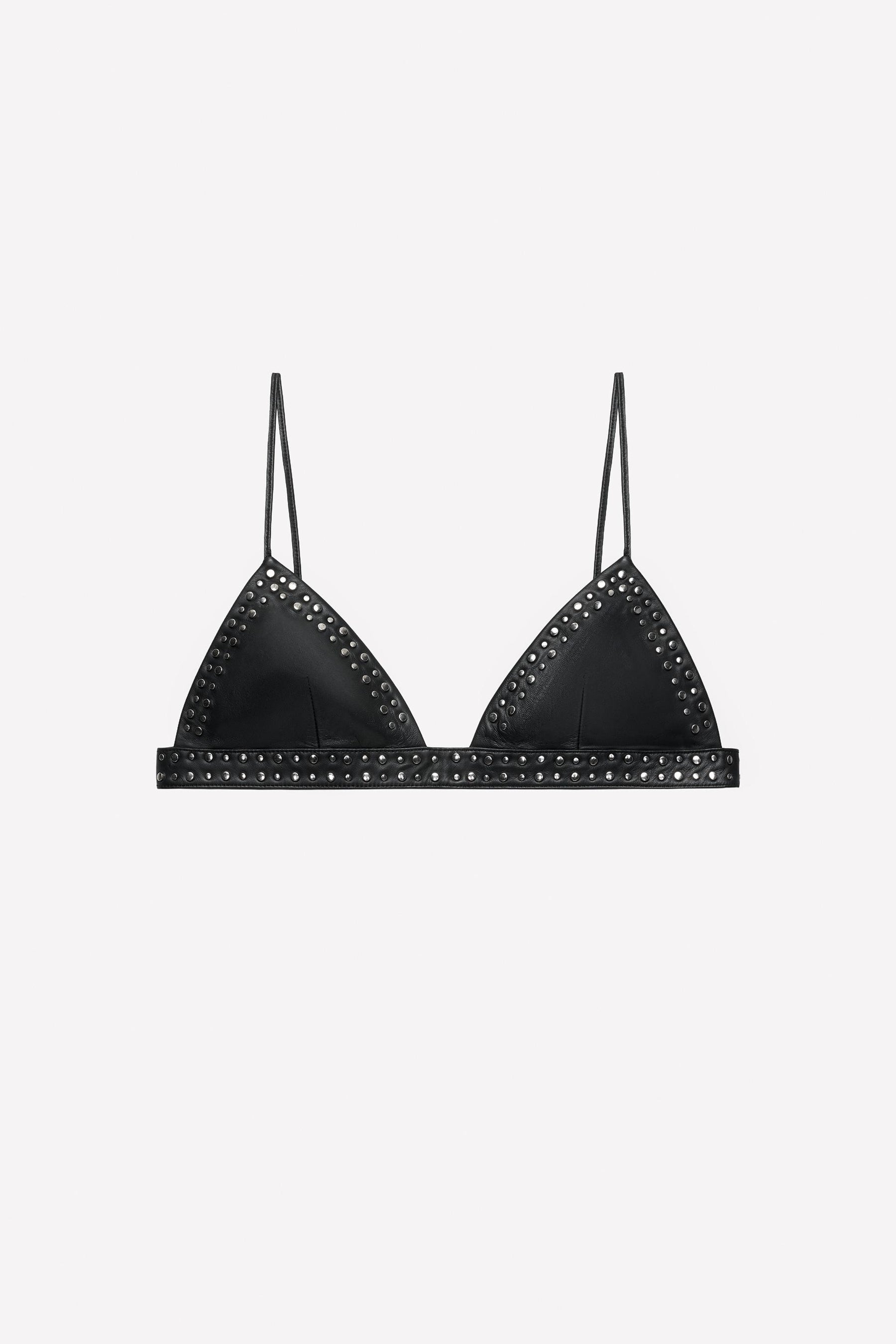 Studded Leather Bralette