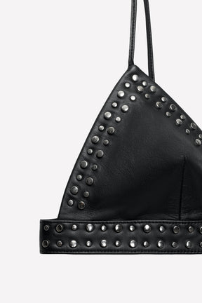 Studded Leather Bralette