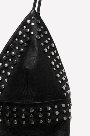 Studded Leather Dress