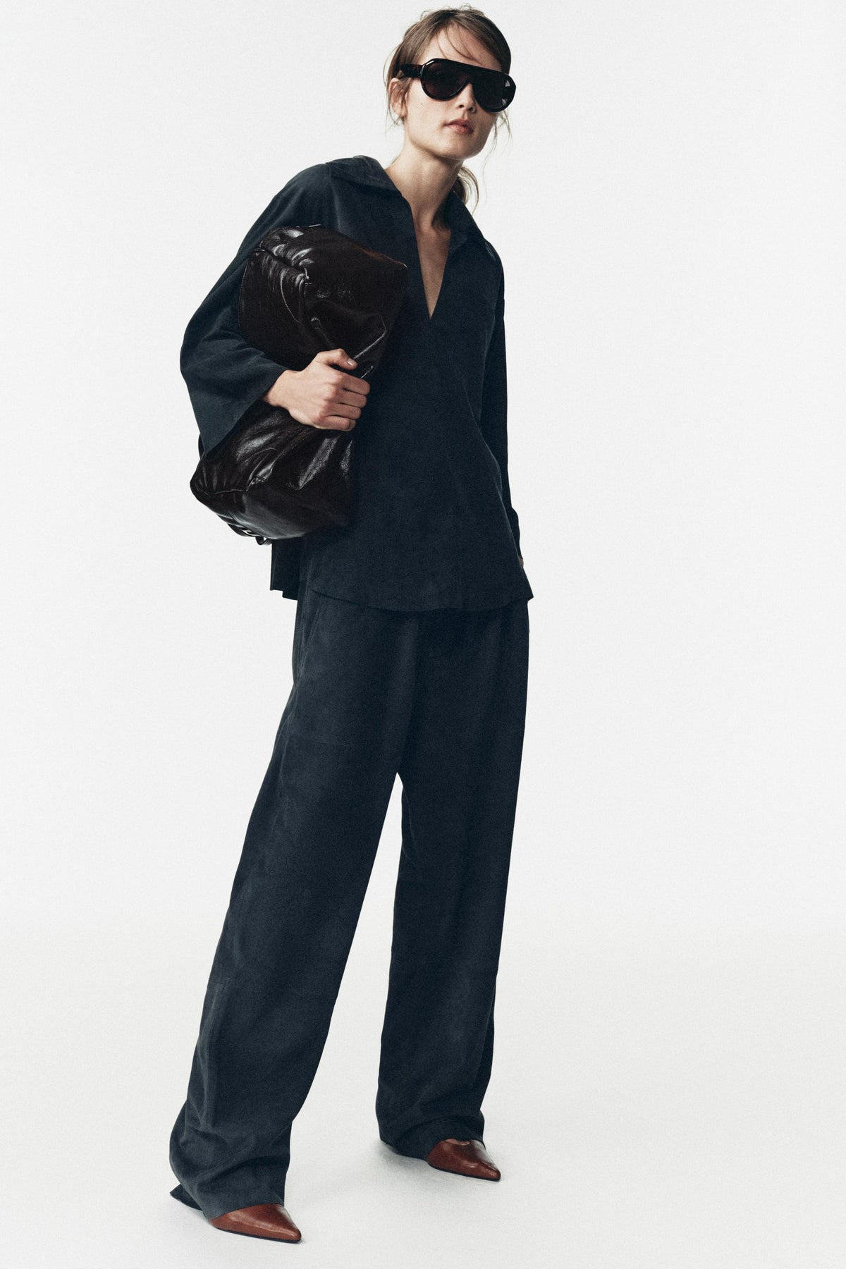 Suede Leather Pocket Shirt