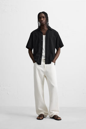 STRIPED JACQUARD SHIRT - Image 1