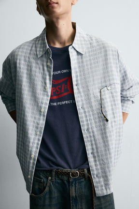 TEXTURED CHECK SHIRT - Image 6