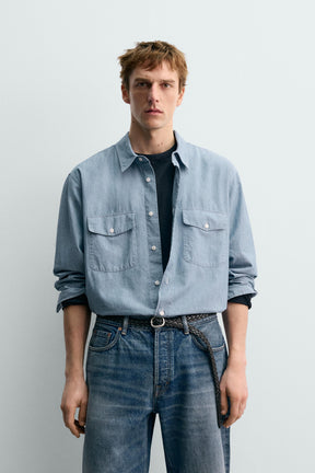 CHAMBRAY DENIM SHIRT AARON LEVINE X - Image 2