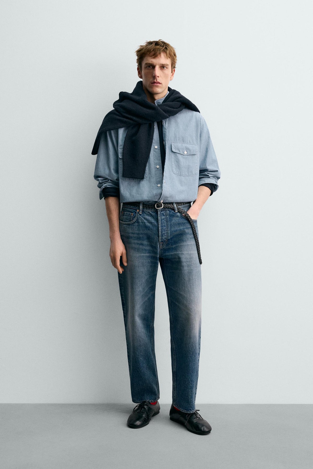 CHAMBRAY DENIM SHIRT AARON LEVINE X - Image 1