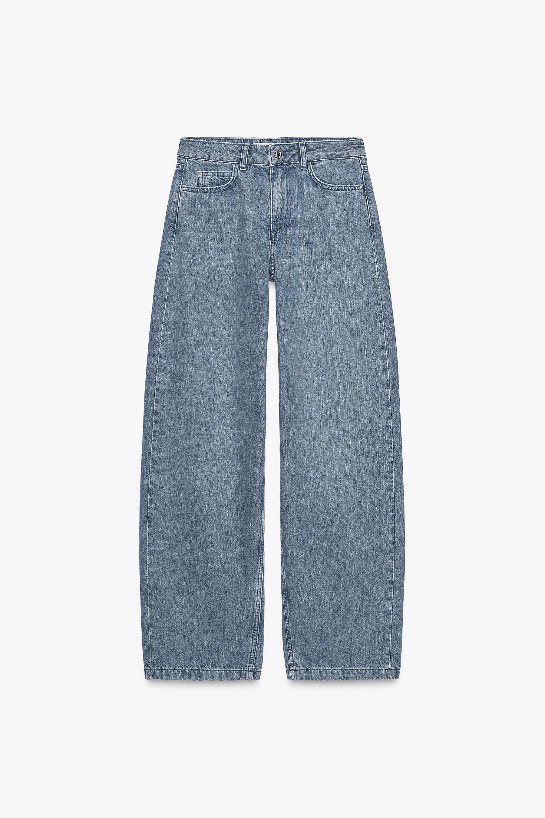 MID-WAIST BARREL JEANS