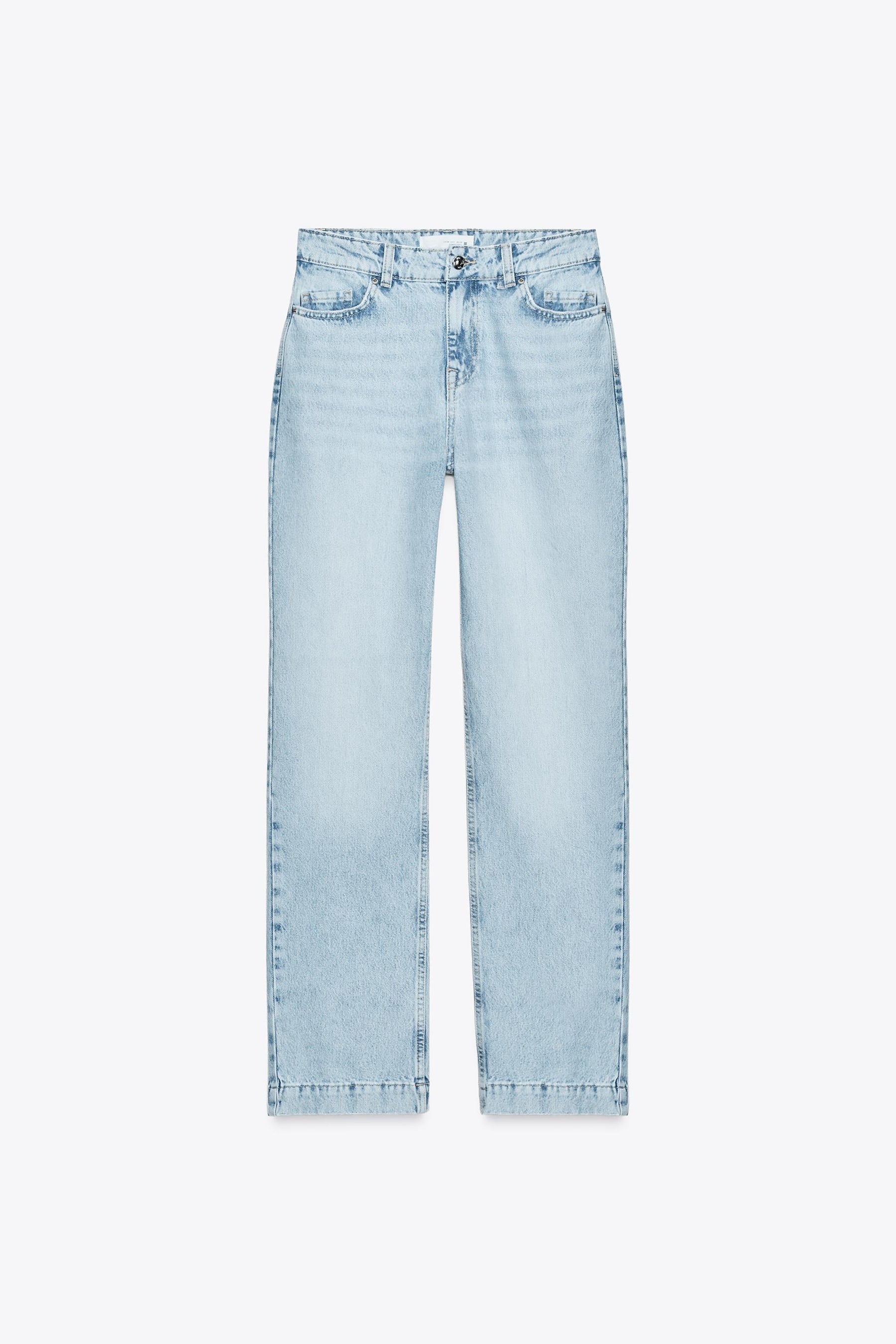 Straight mid-waist full-length jeans