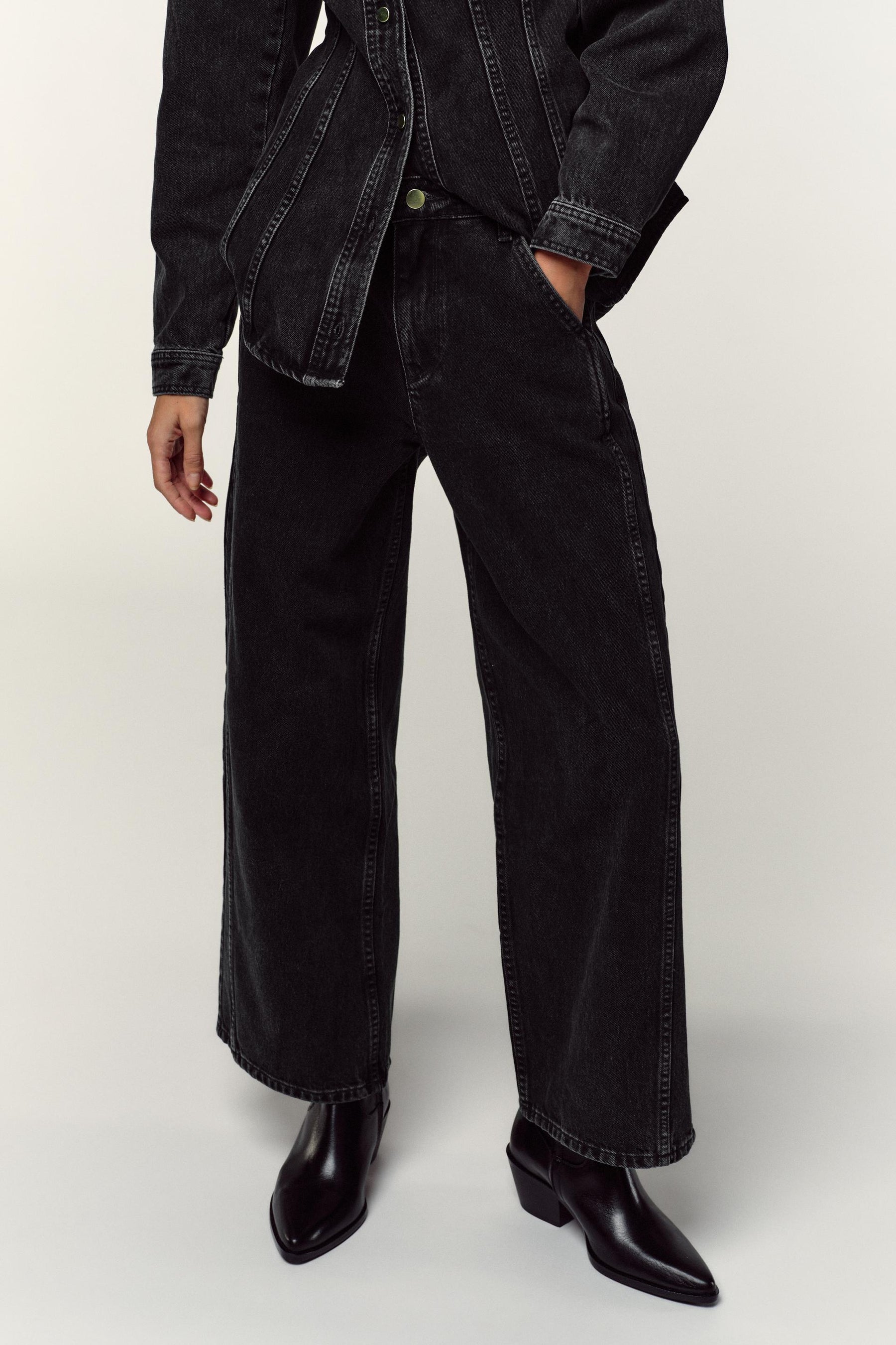 High-waist culottes jeans