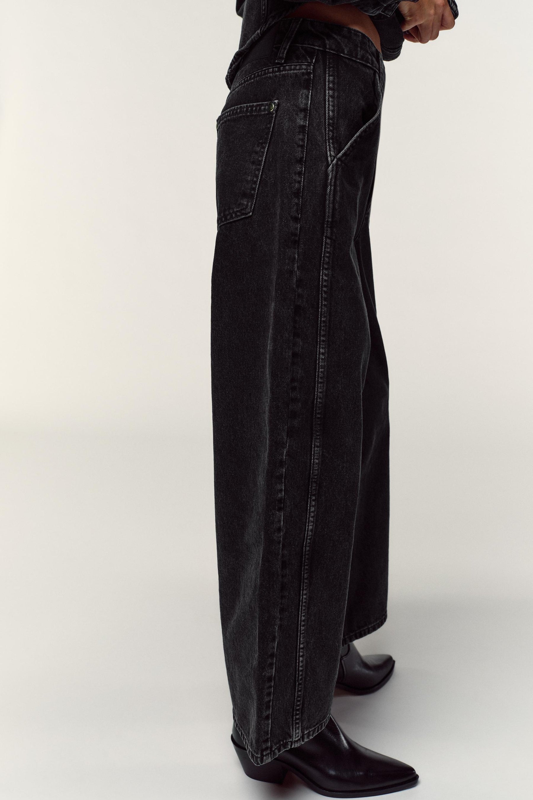 High-waist culottes jeans