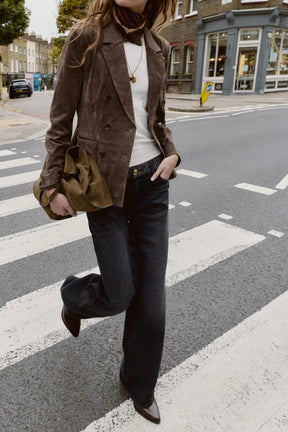 Mid-Waist Jacquard Jeans