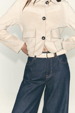 Jeans with Pressed Crease