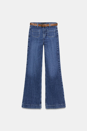 HIGH-WAIST FLARE JEANS