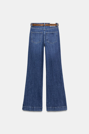 HIGH-WAIST FLARE JEANS