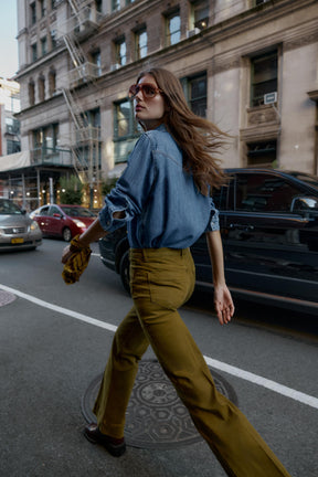 High-Waist Jeans with Pockets