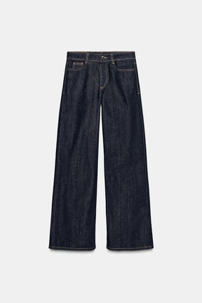 High-waist wide-leg jeans