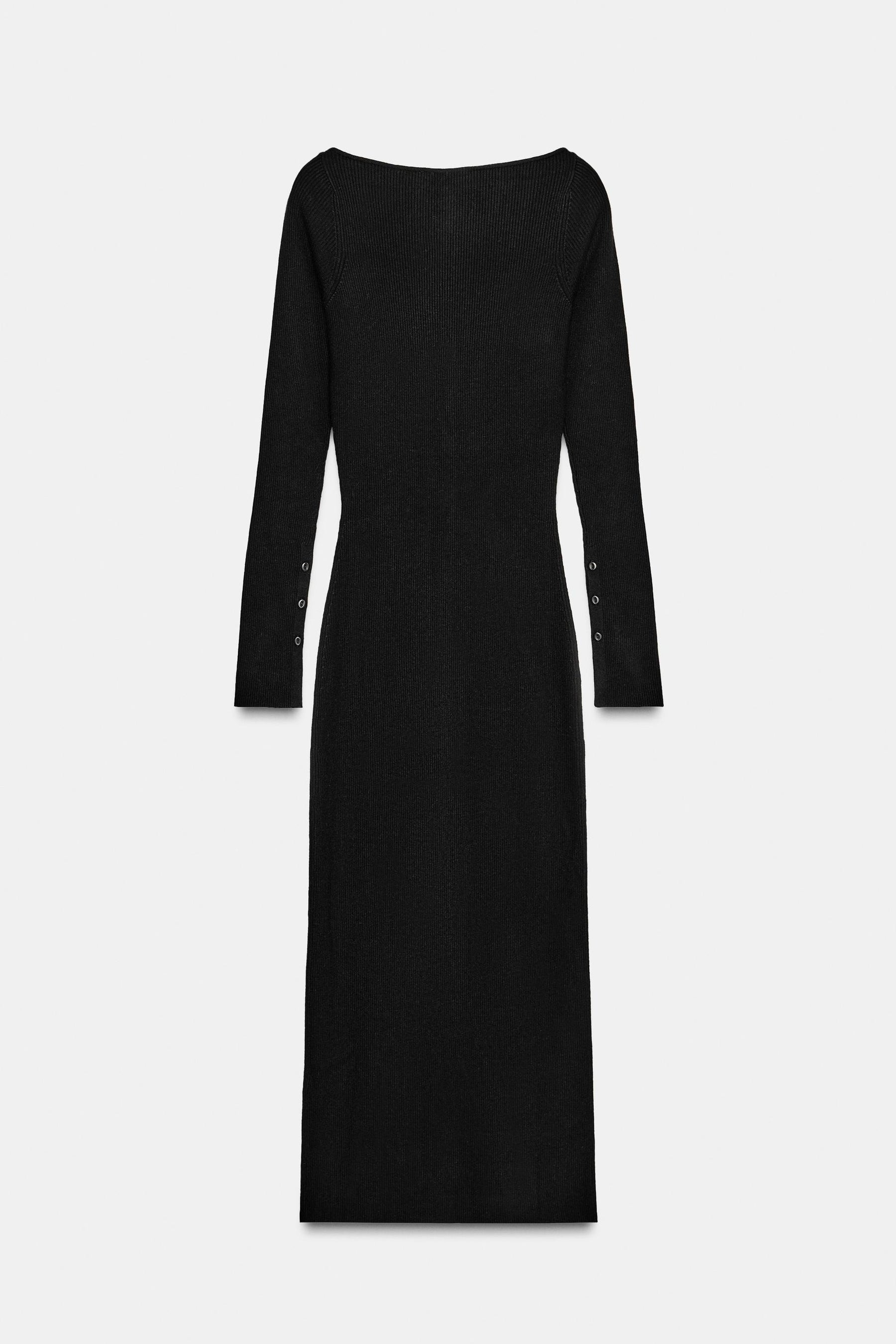 RIB KNIT MIDI DRESS - Image 6