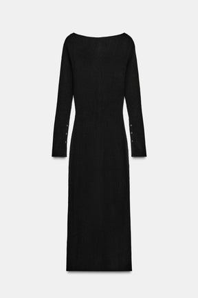 RIB KNIT MIDI DRESS - Image 6
