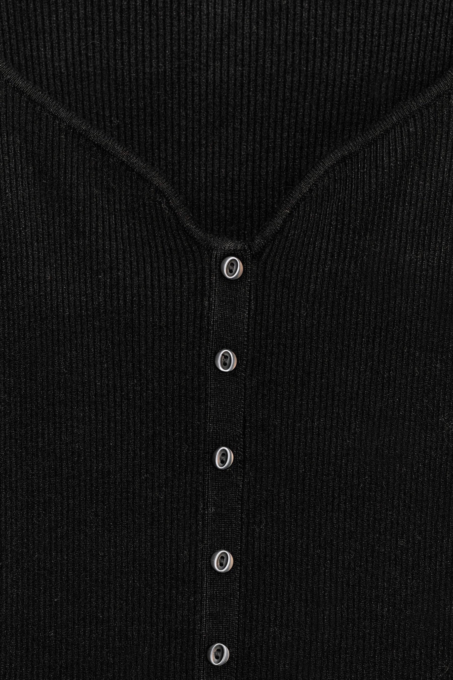 RIB KNIT MIDI DRESS - Image 7