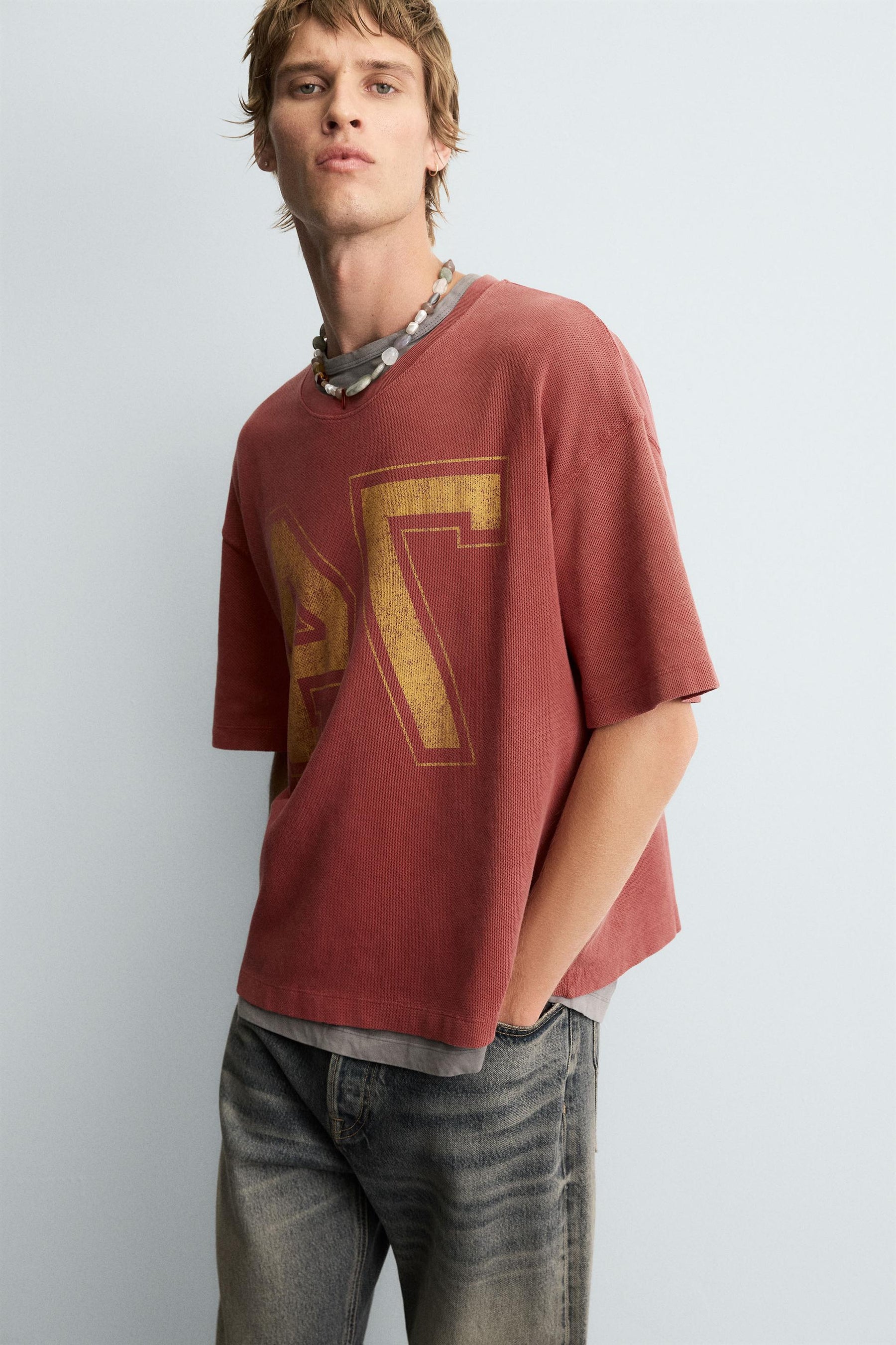 VARSITY OPEN-KNIT T-SHIRT - Image 6