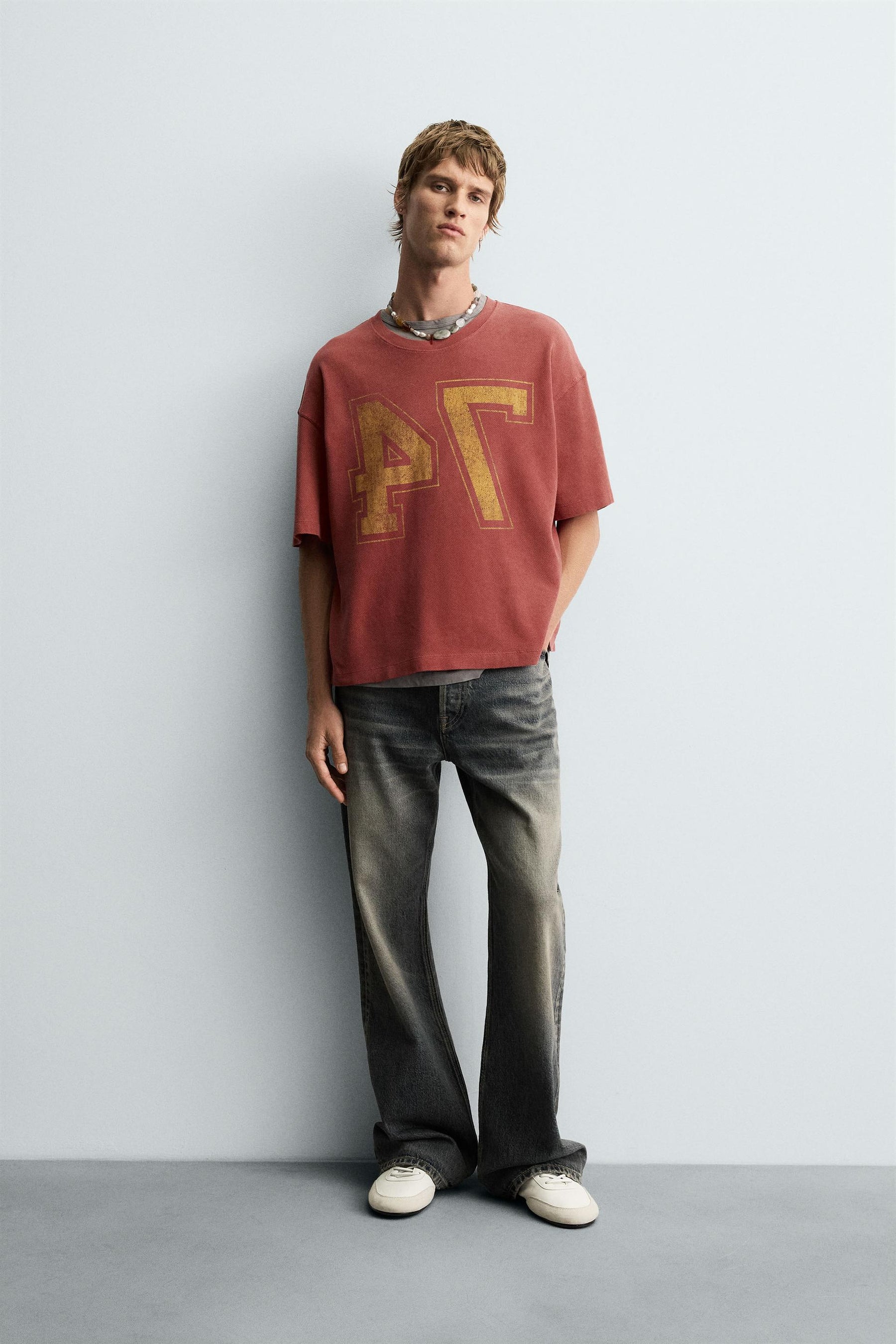 VARSITY OPEN-KNIT T-SHIRT - Image 1