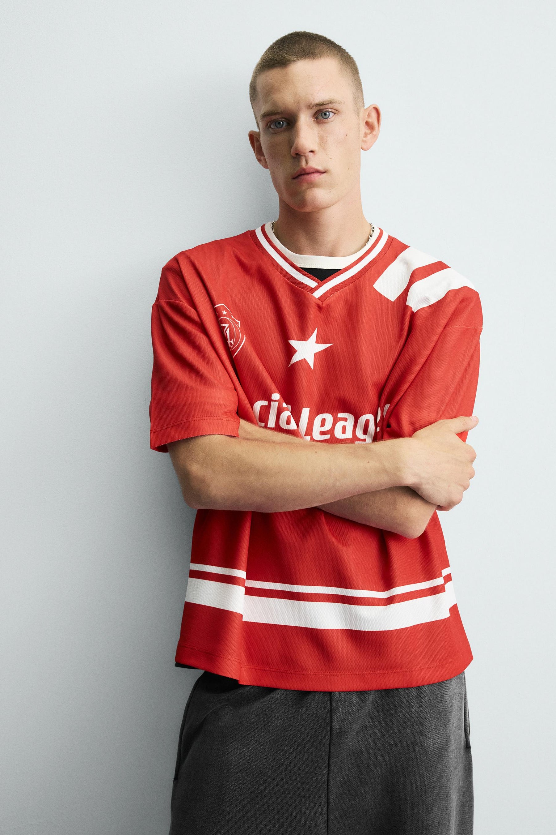 RETRO FOOTBALL PRINT T-SHIRT - Image 6